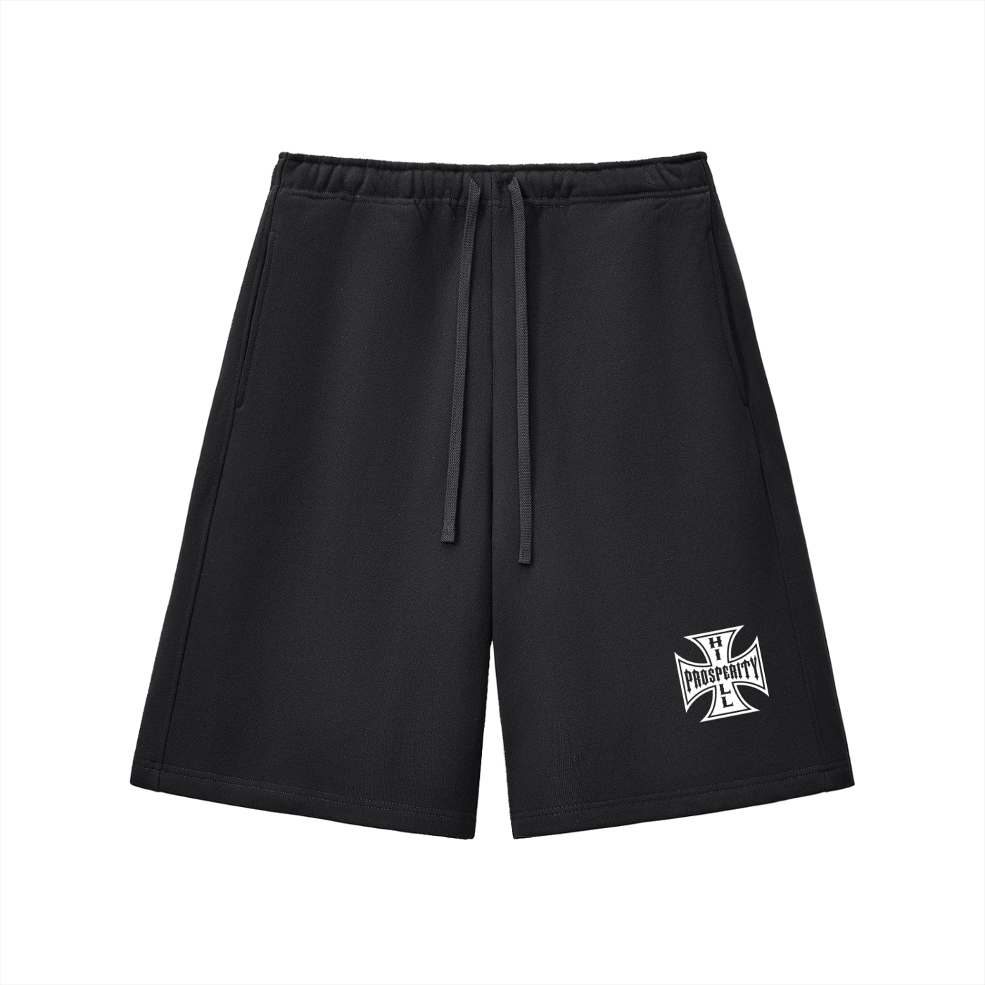 Hill Cross Baggy Fleece Shorts (WHITE LOGO)