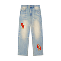 PH Varsity Print Sun Fade Denim