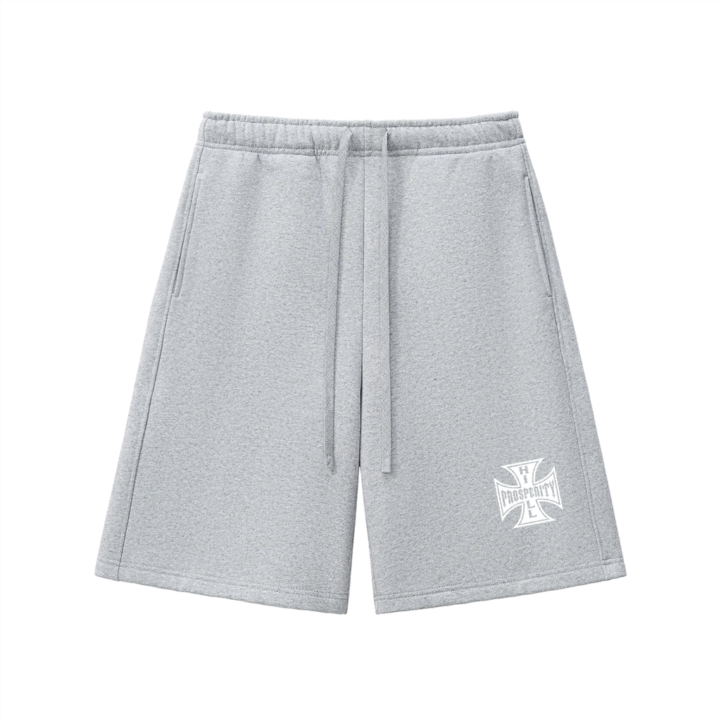 Hill Cross Baggy Fleece Shorts (WHITE LOGO)
