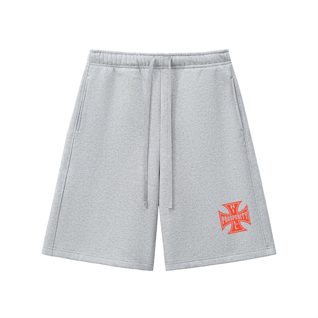 Hill Cross Baggy Fleece Shorts (RED LOGO)