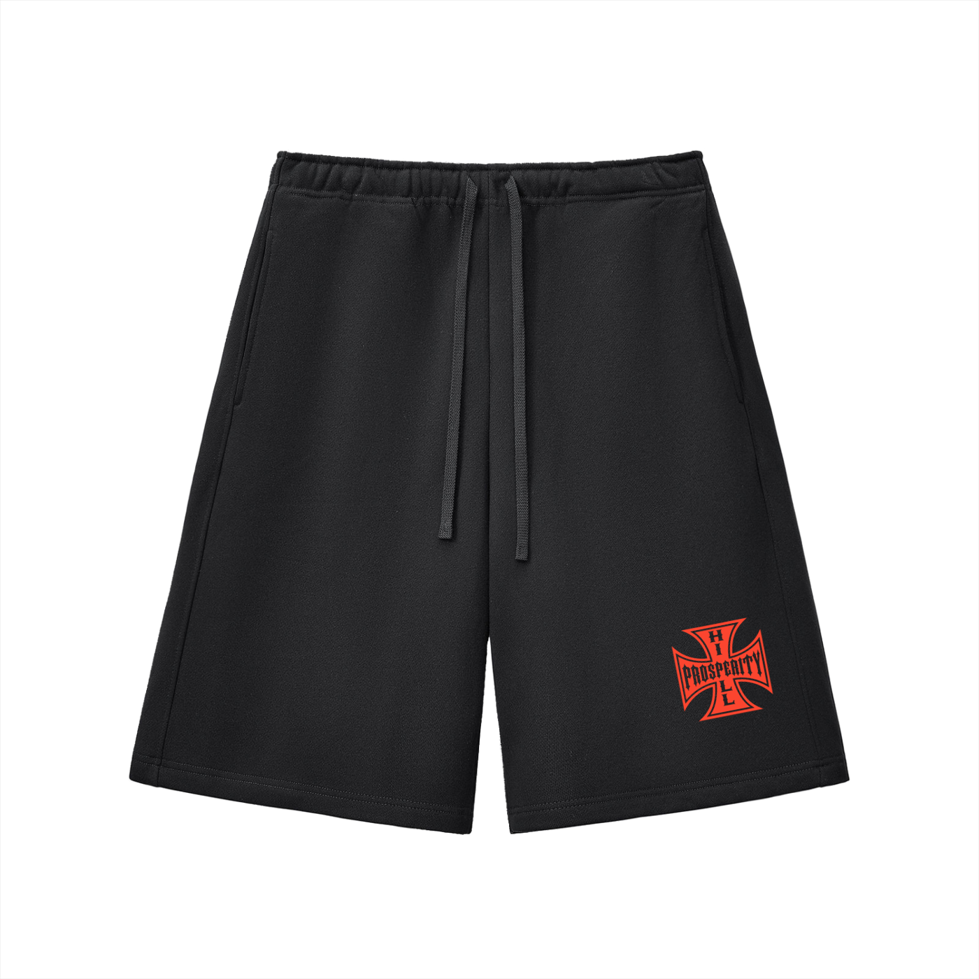 Hill Cross Baggy Fleece Shorts (RED LOGO)